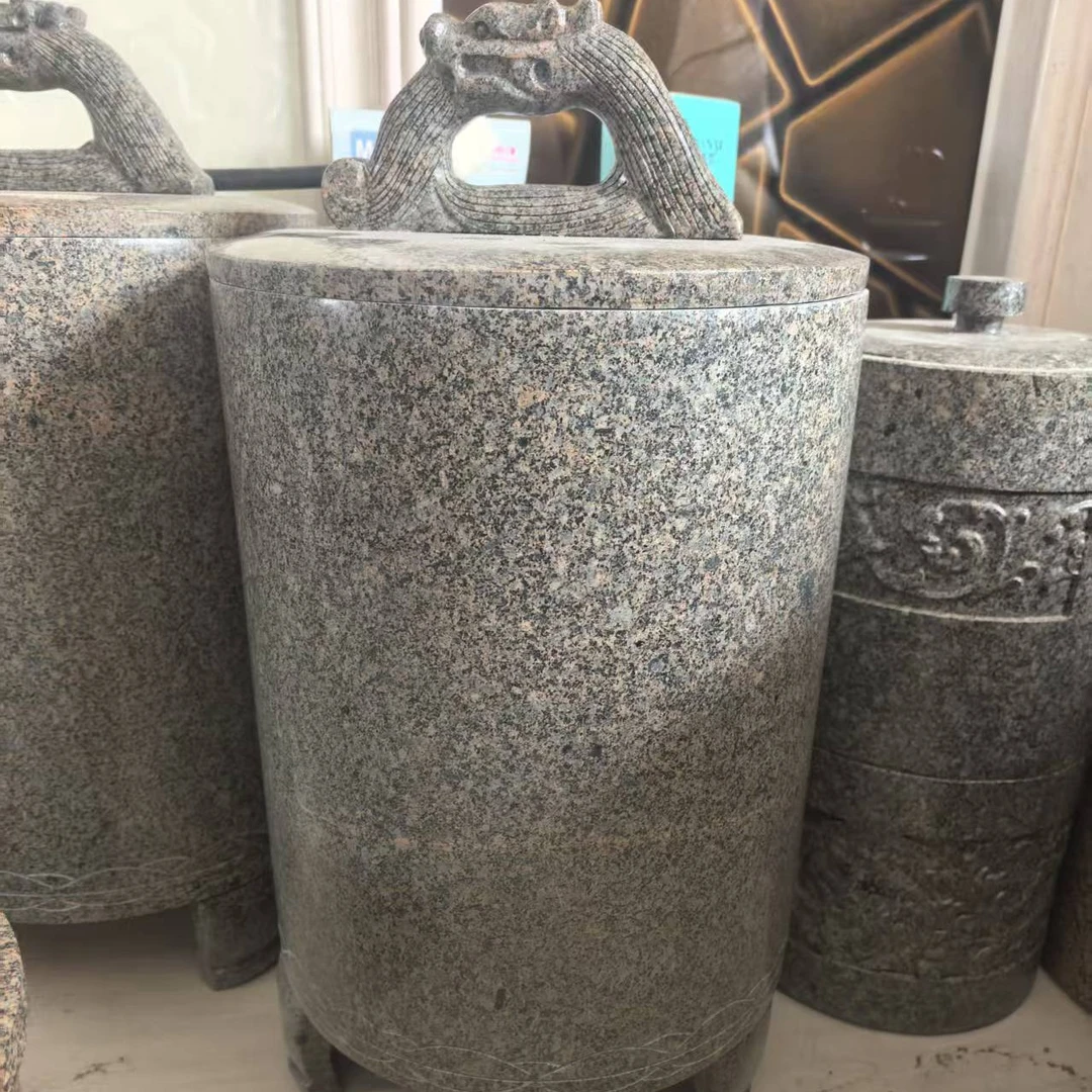 中华麦饭石雕刻龙水缸约15升左右储水家用净水蓄水储水罐石头