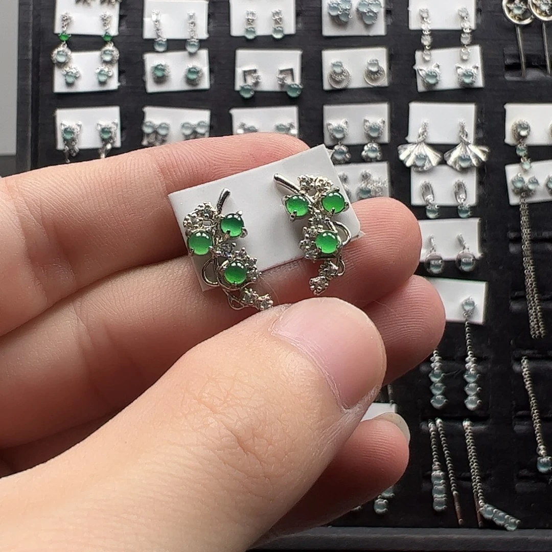 翡翠银S925镶嵌手链