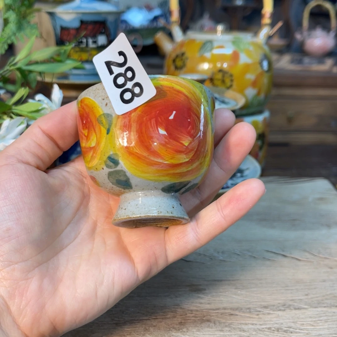 杯素浅陶瓷手工手绘