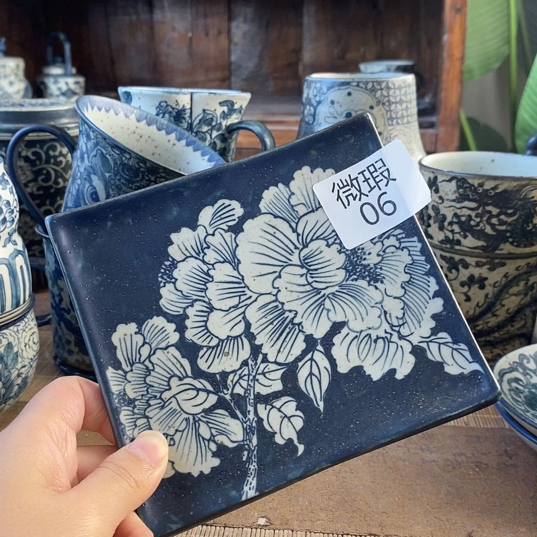 手工手绘青花高温陶瓷