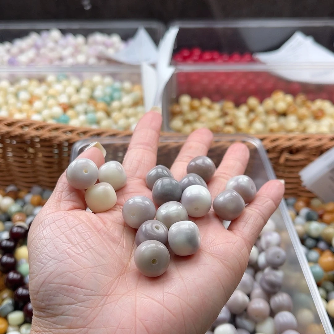 白玉菩提吊坠A/14mm/30+5颗