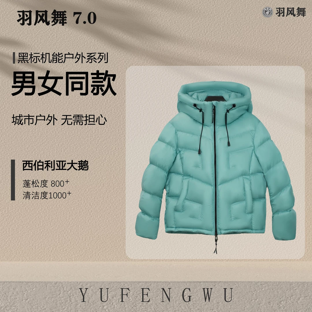 【羽风舞8】琥珀流光2025情侣款95白鹅绒时尚百搭鹅绒服DF7777