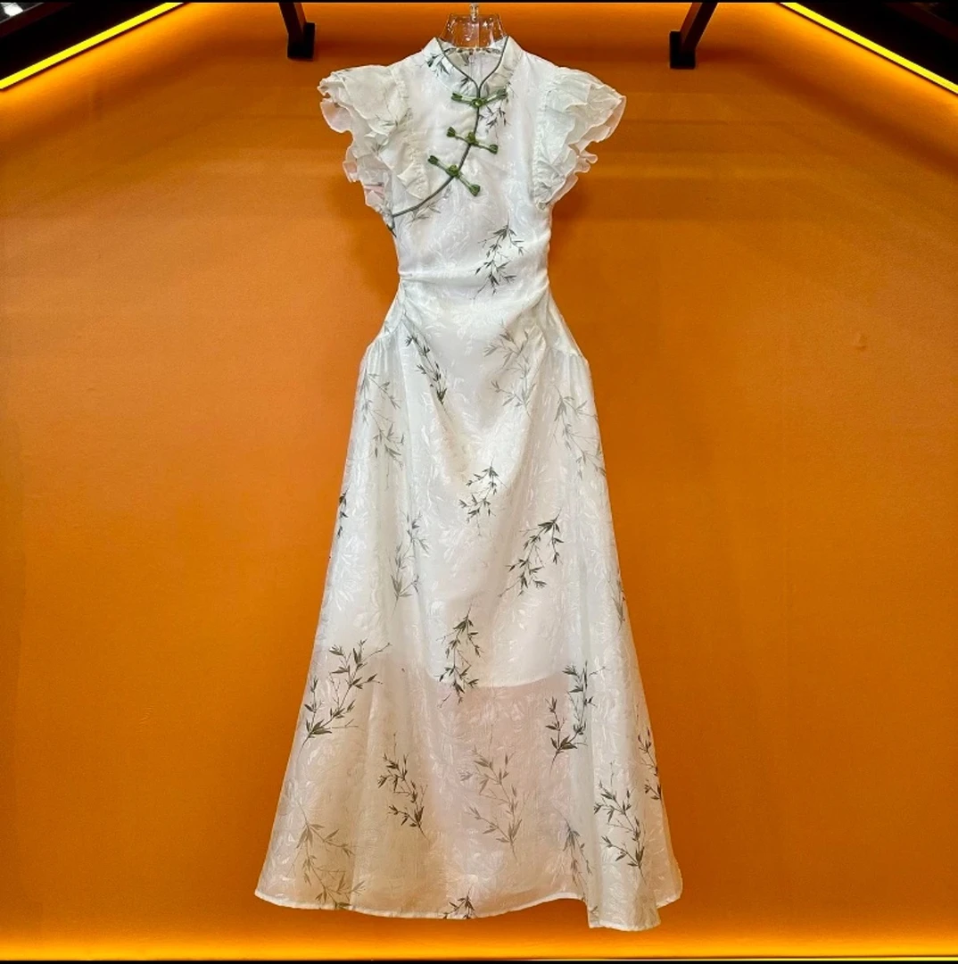 +【夏竹】夏季新款-中国风连衣裙 轻奢时尚江南韵味设计师