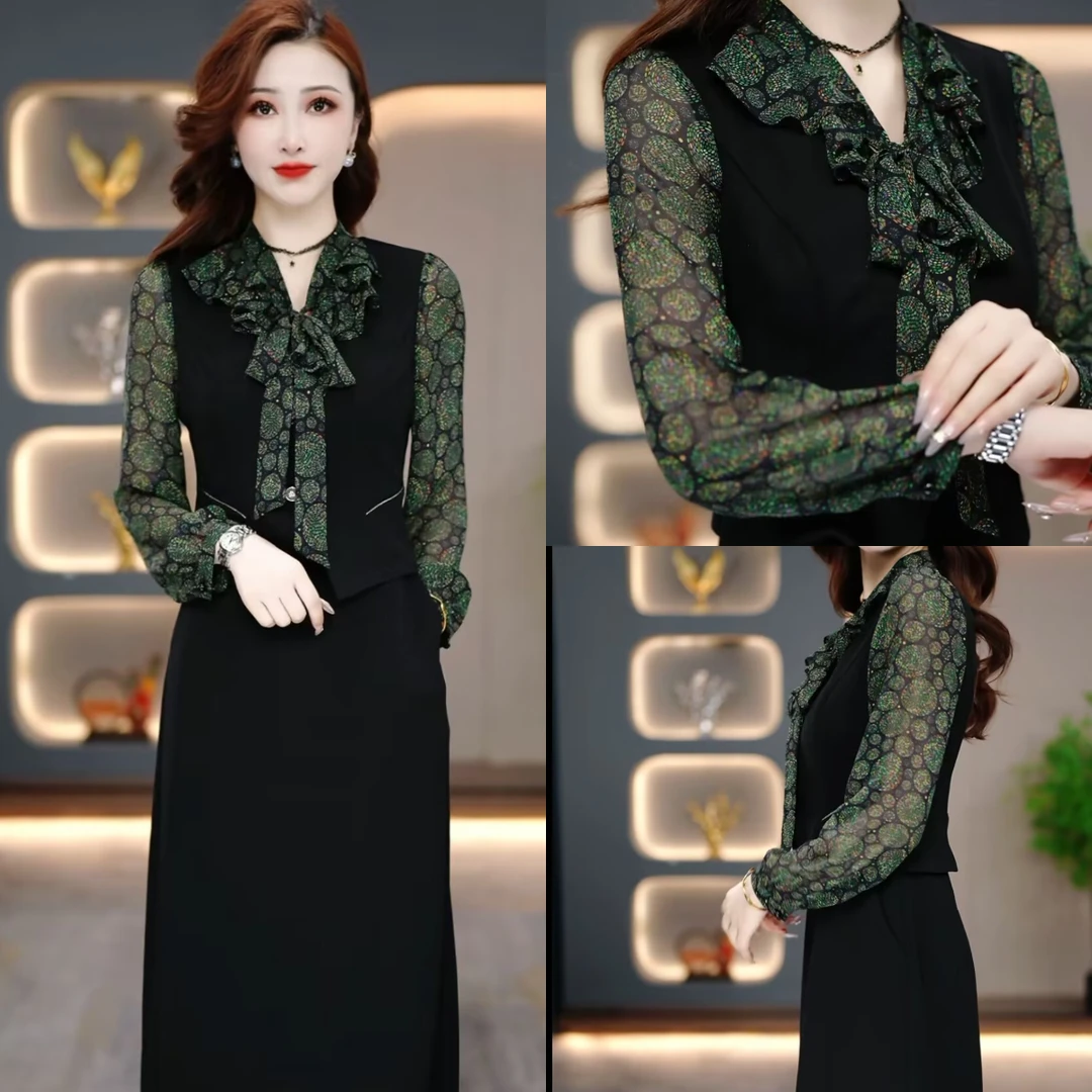 春季连衣裙2025春季新款显瘦修身韩版气质遮肚裙子MY25J253