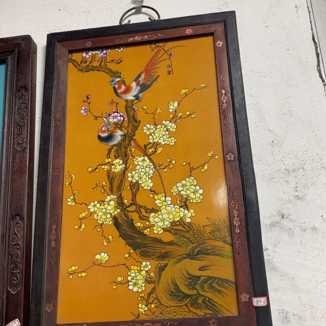 瓷片60*37*1景德镇瓷板画柴窑烧制