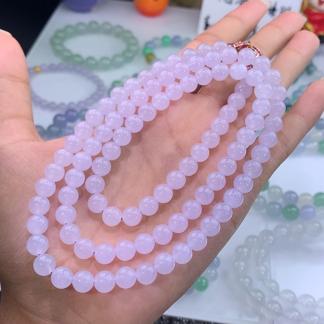 未镶嵌手链翡翠冰粉紫项链