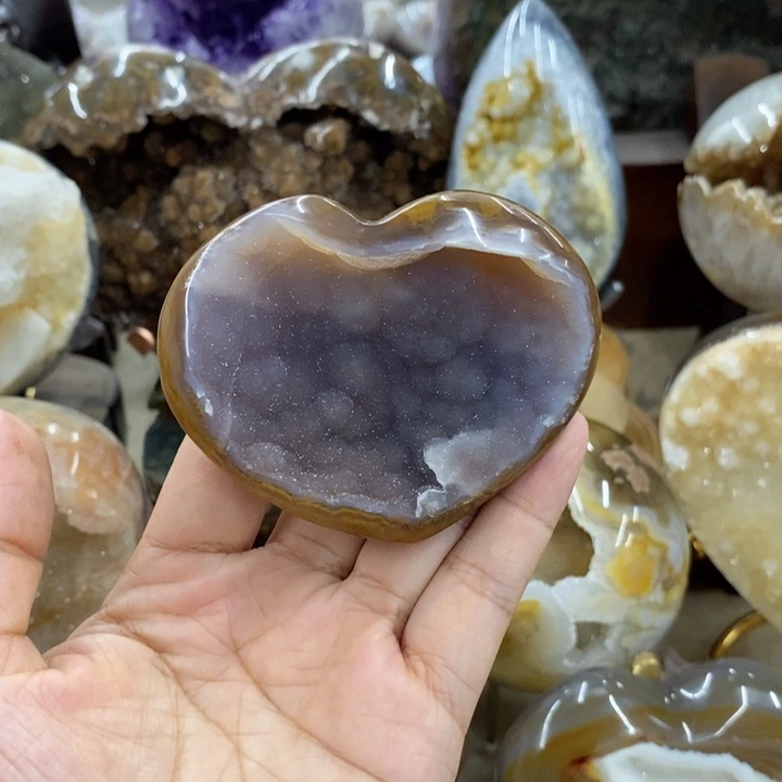 未镶嵌紫晶珠宝半成品