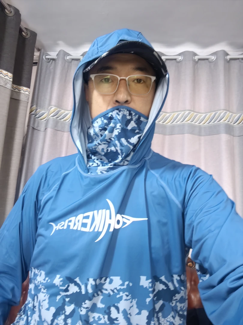 风猎者防水防晒衣夏季钓鱼服带帽子护手腕透气上衣防晒服