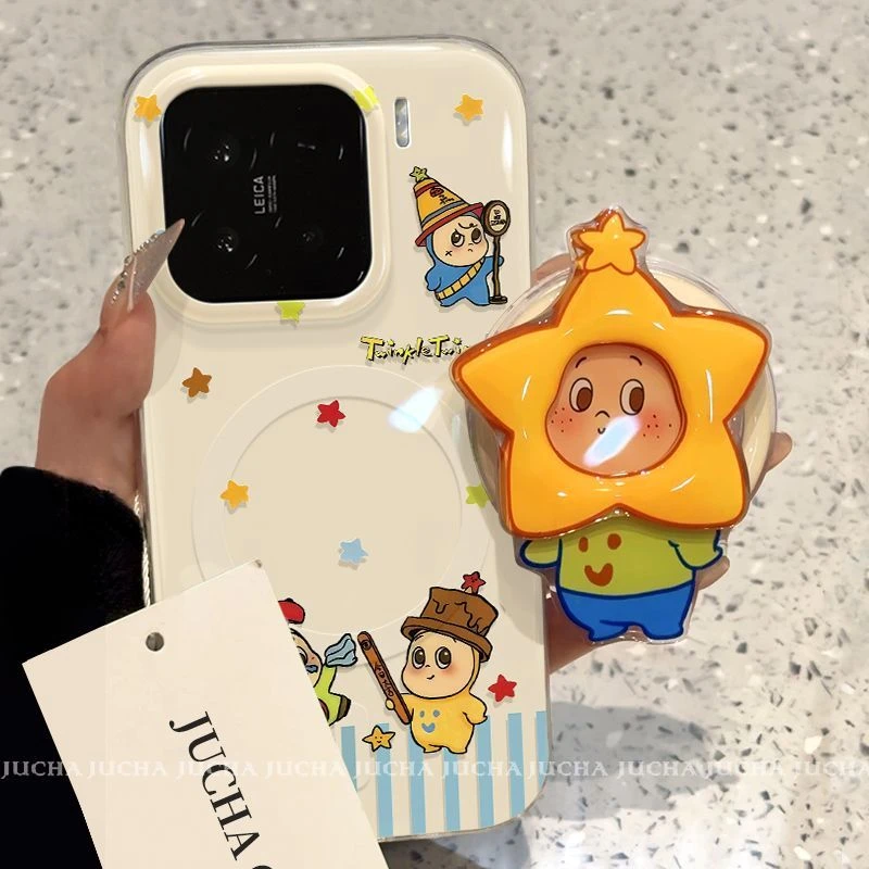 适用闹钟星星小孩小米15pro手机壳卡通可爱xiaomi14pro不撞款13高
