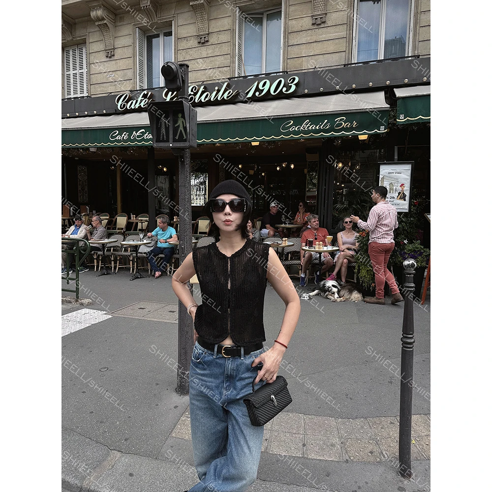 SHIIEELL针织通勤百搭气质马夹W5013