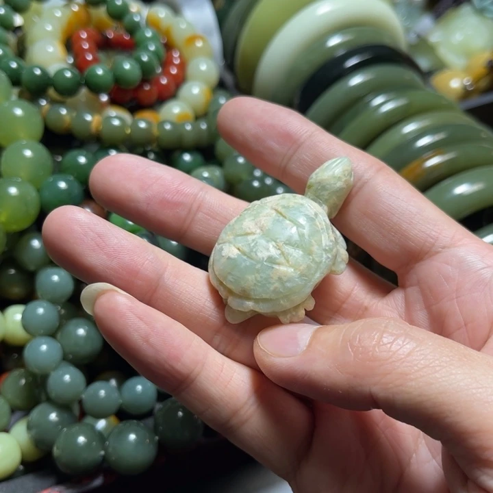 蛇纹石玉合金手链