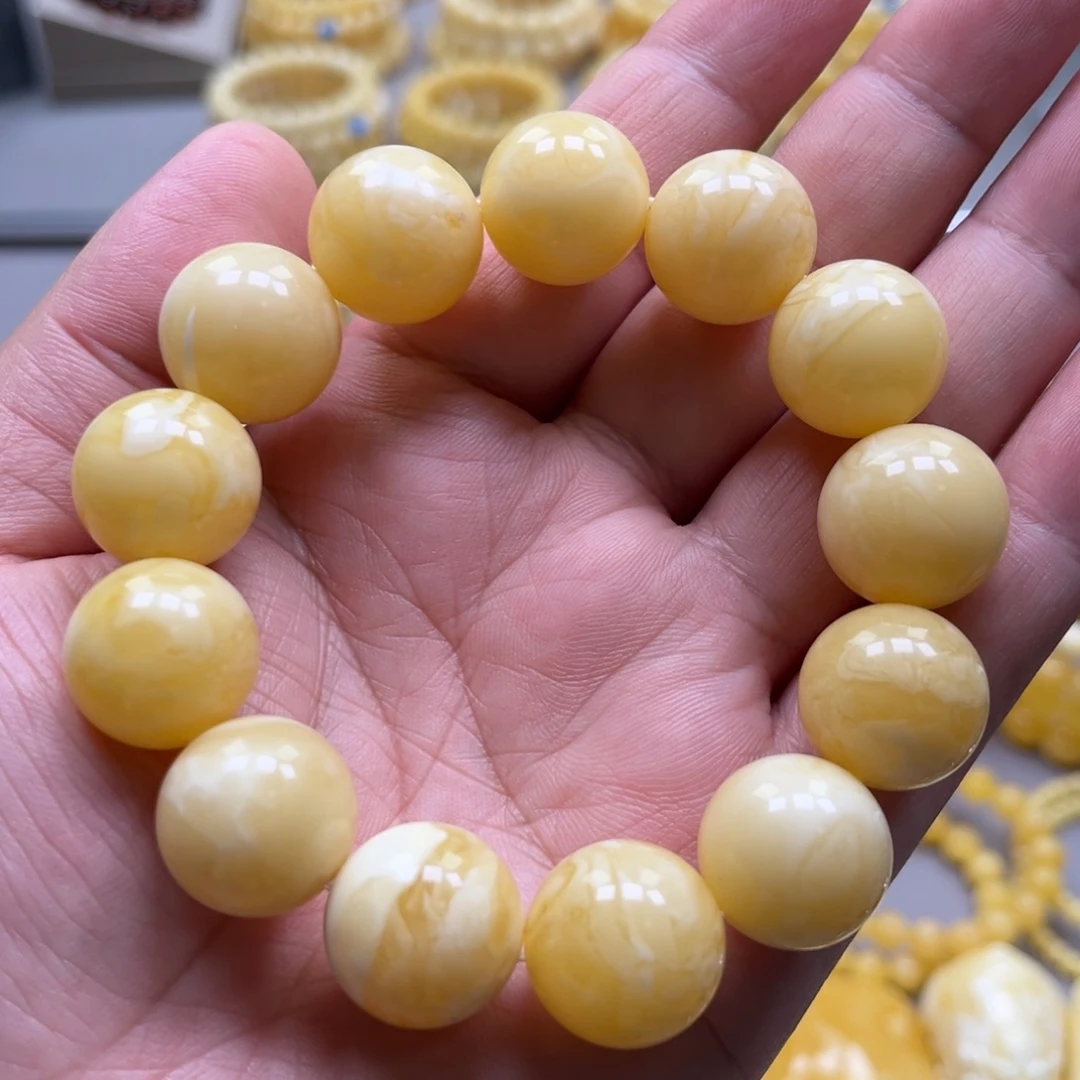 琥珀未镶嵌手链手串