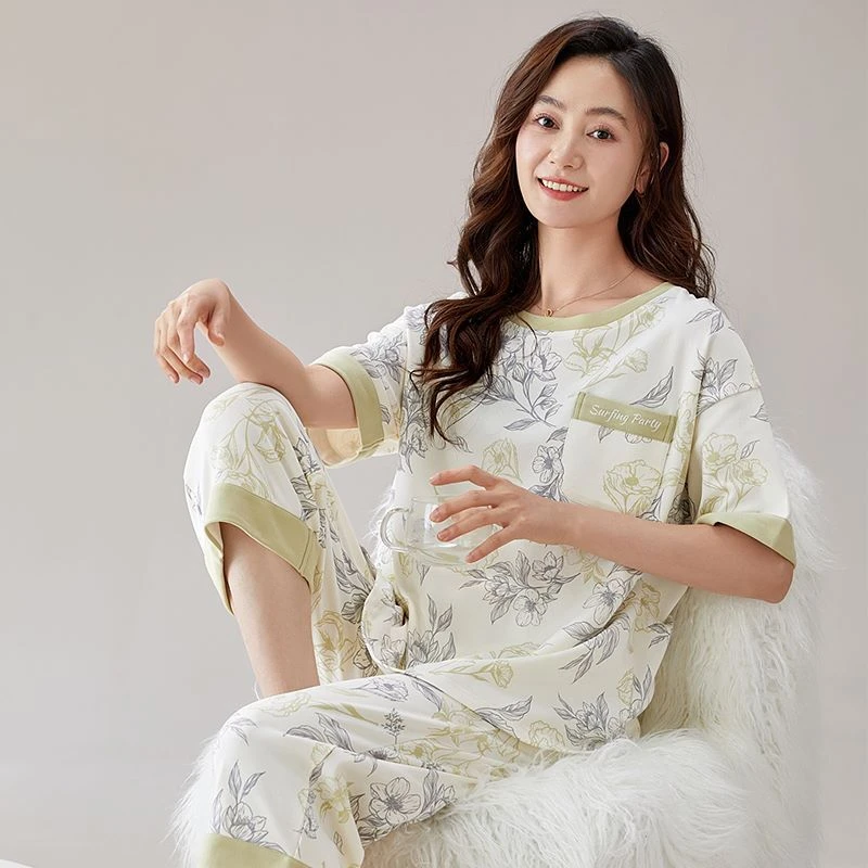 纯棉短袖【国风系列~拍一发三】宽松舒适家居服套装