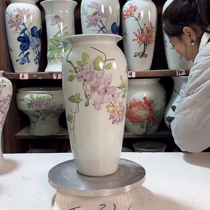 瓶高32紫藤瓷新款陶瓷