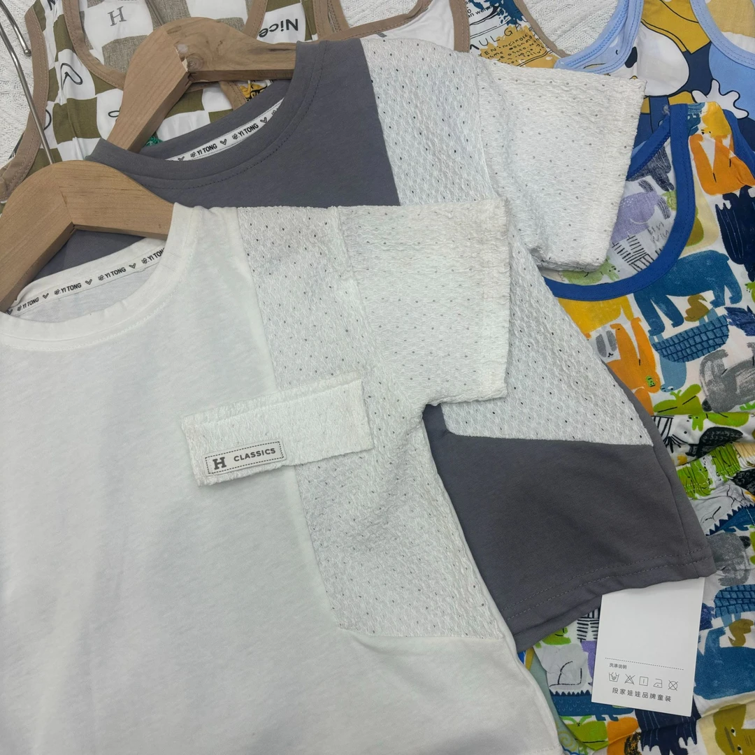 儿童纯棉设计时尚短袖（实物以直播间讲解为准）