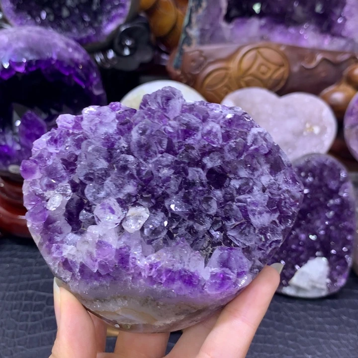 紫晶珠宝半成品未镶嵌