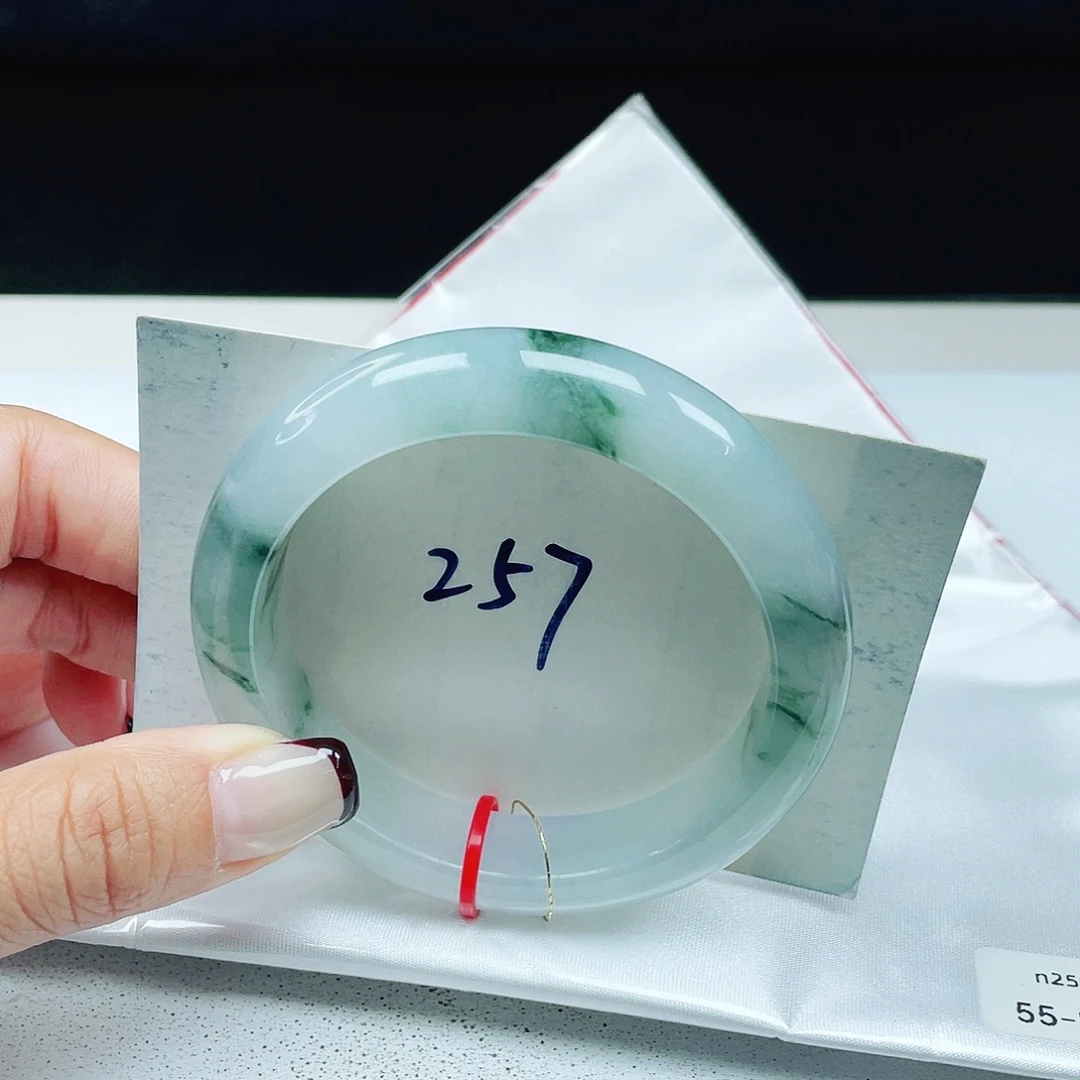 翡翠未镶嵌手镯 正圈55