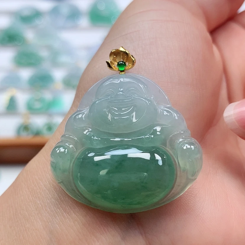 【闪购商品】吊坠(赠链)18K金镶嵌翡翠
