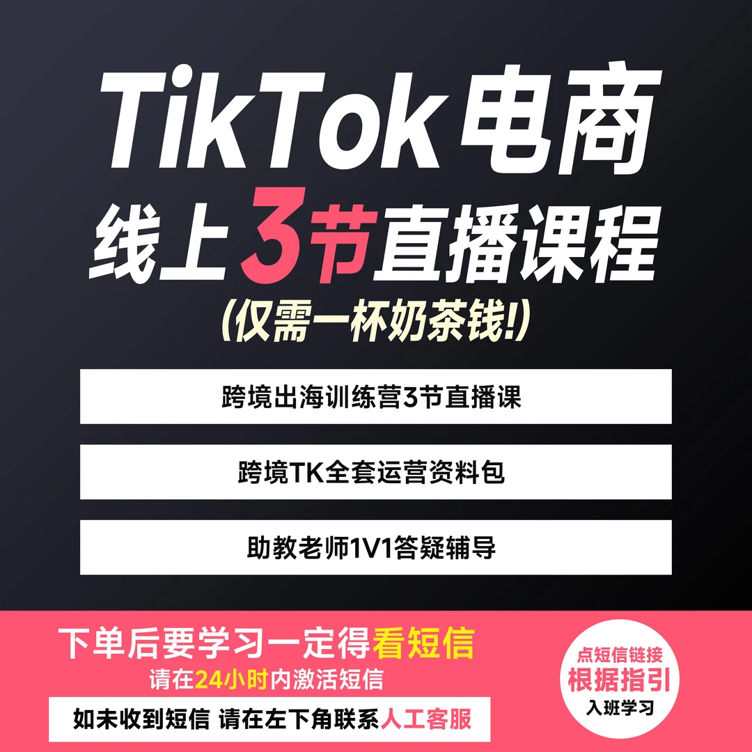 TikTok跨境电商新手出海训练营零基础开始学