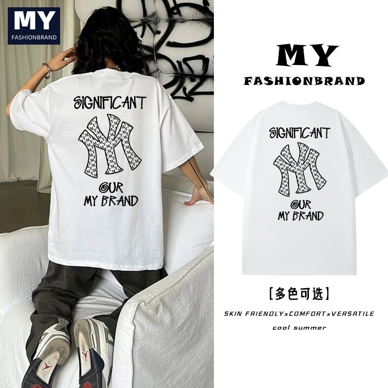 MBL虞书欣同款波普老花T恤运动休闲短袖宽松时尚潮流女生t恤短袖