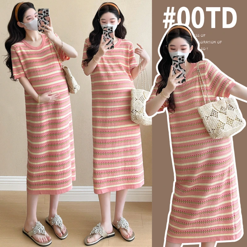 高级感洋气孕妇装夏装连衣裙孕妈妈夏天裙子遮肚子衣服夏季上衣
