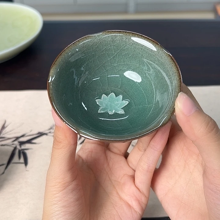 龙泉云间青瓷小米茶器