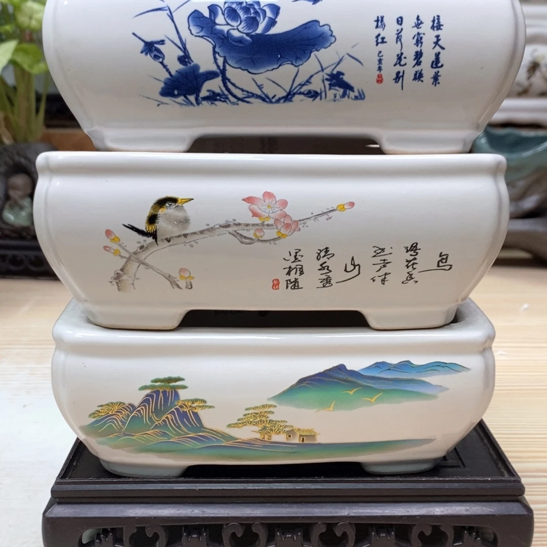 紫砂花盆陶瓷艺术花盆陶瓷
