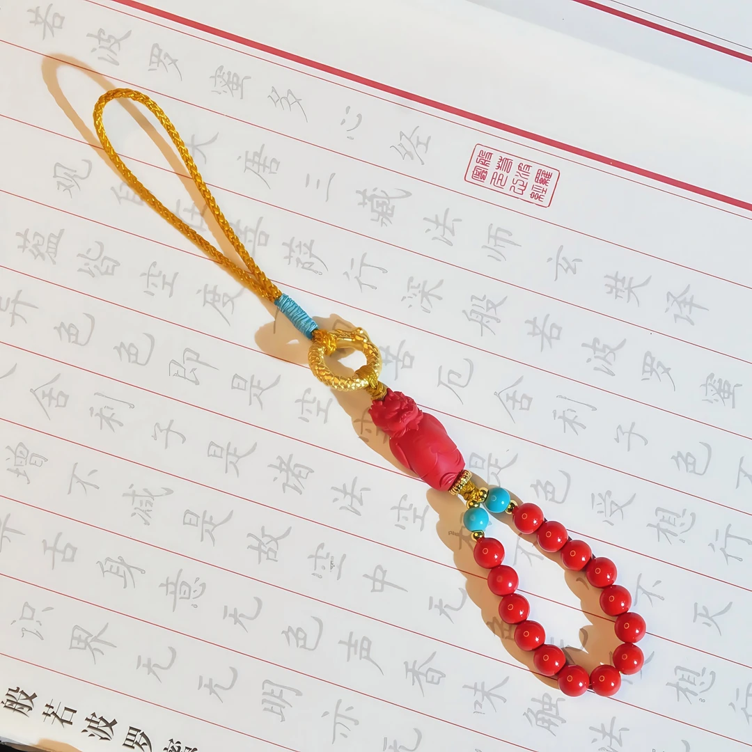 含辰砂工艺品【龙老板】朱砂工艺品龙五爷挂件A0030029