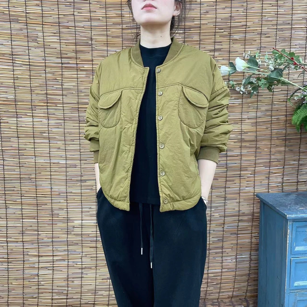 7046新款秋季休闲简约百搭棉服