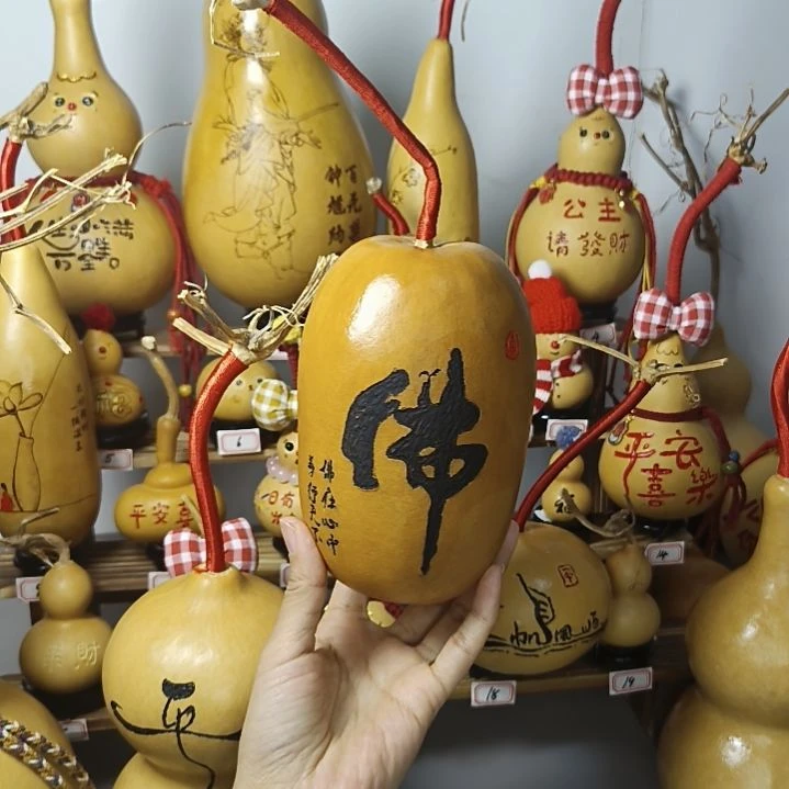 手工葫芦摆件送底座