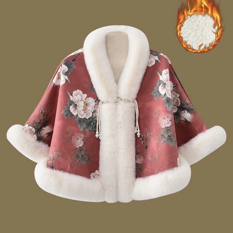 【花影流苏】新中式气质百搭披肩斗篷（Q-620）