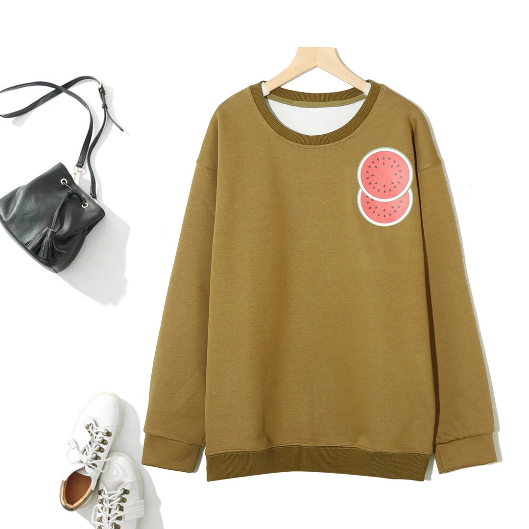 情侣款学院风设计感圆领百搭加厚卫衣休闲潮流宽松简约P-2G292