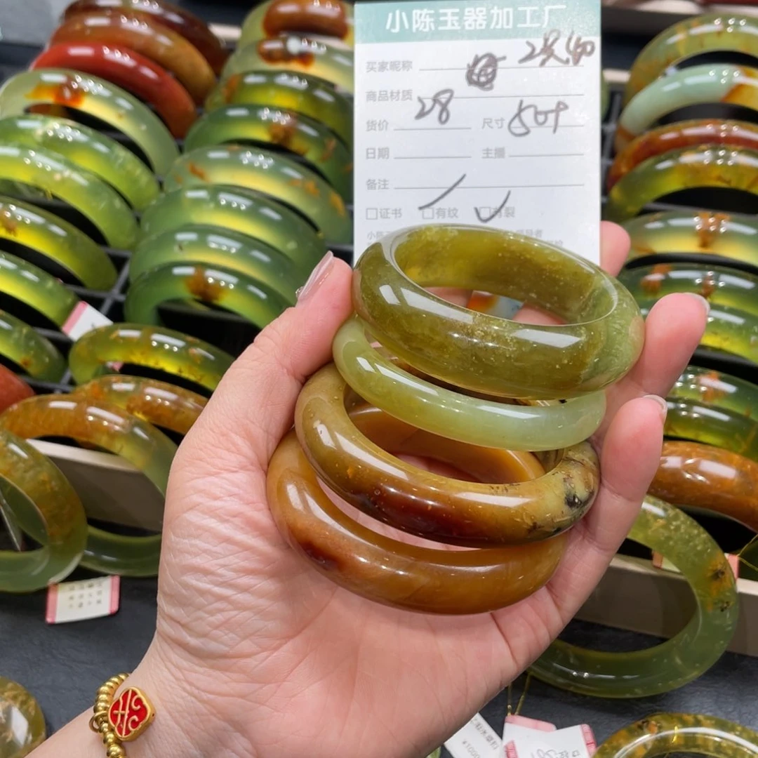 蛇纹石玉手链未镶嵌