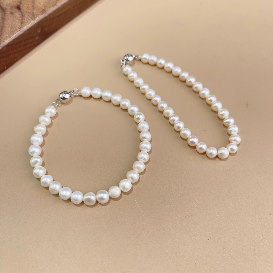 【举石饰品】X0126-77-11珍珠手串（一件/多样性发/约5mm+）