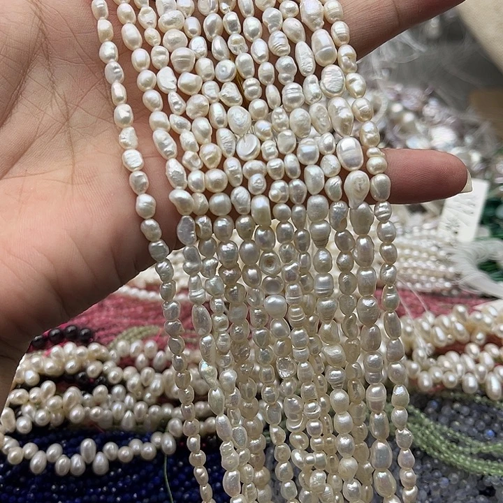 未镶嵌玛瑙/玉髓珠宝半成品一条巴洛克珍珠