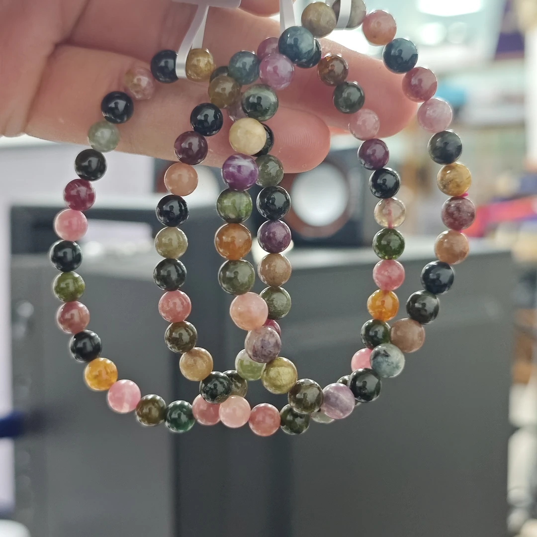 【书记甄选】天然碧玺单圈手链 多样性发一件 约6mm 6789GD