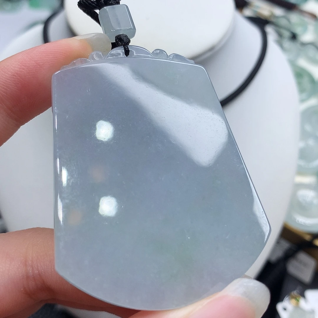 翡翠未镶嵌胸饰翡翠7，55.3/43.9/3.8