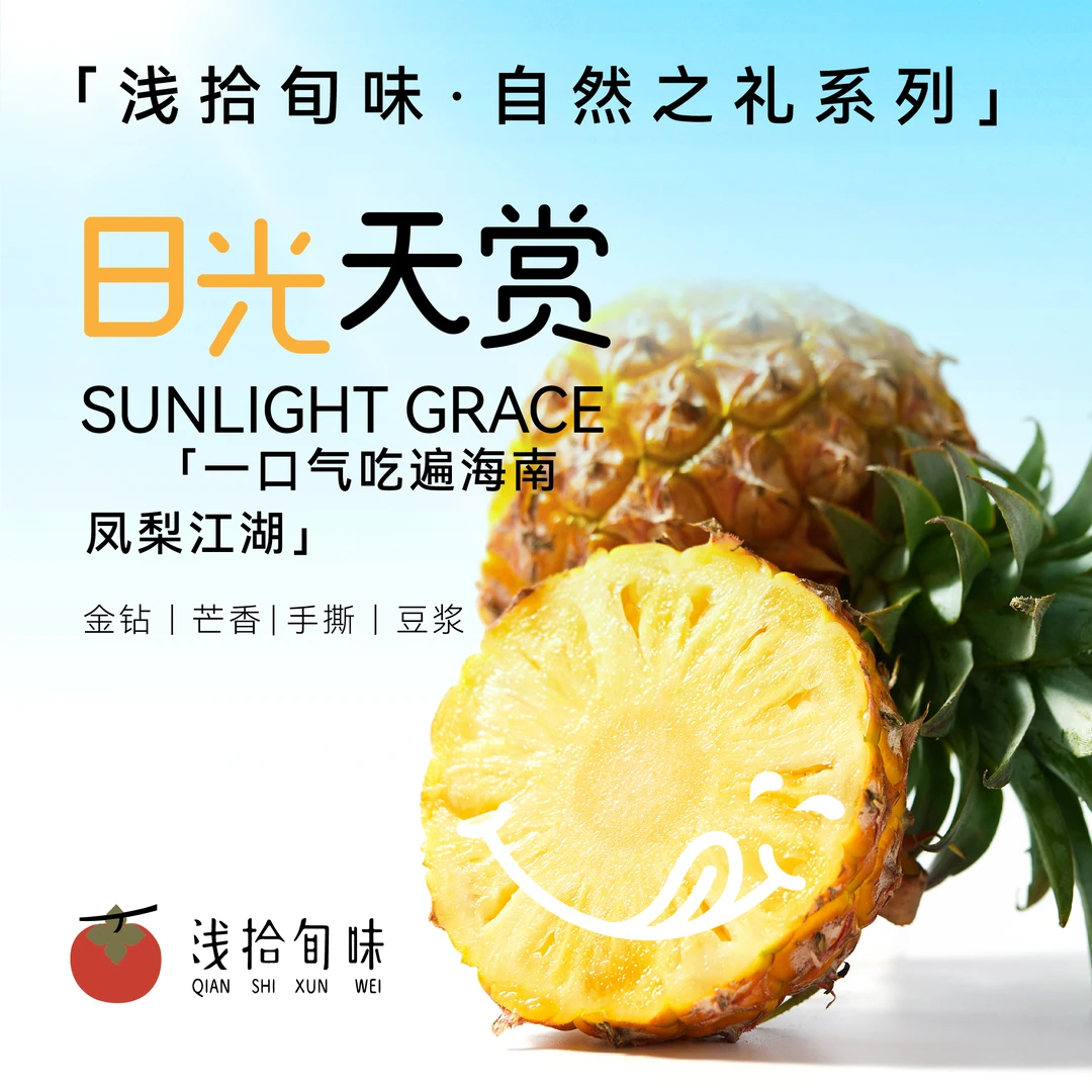 「浅拾旬味」日光天赏海南凤梨大赏组合装芒果凤梨金钻豆浆手撕凤梨