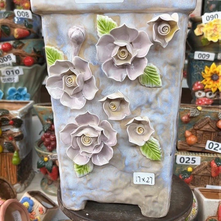 紫砂花盆粗陶材质多肉花盆