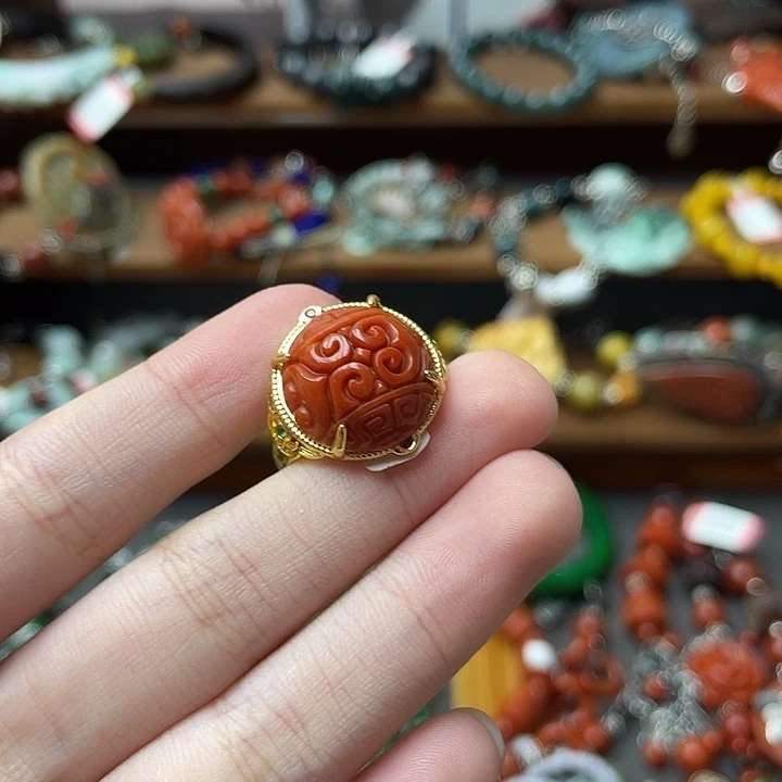 翡翠未镶嵌戒指饰品