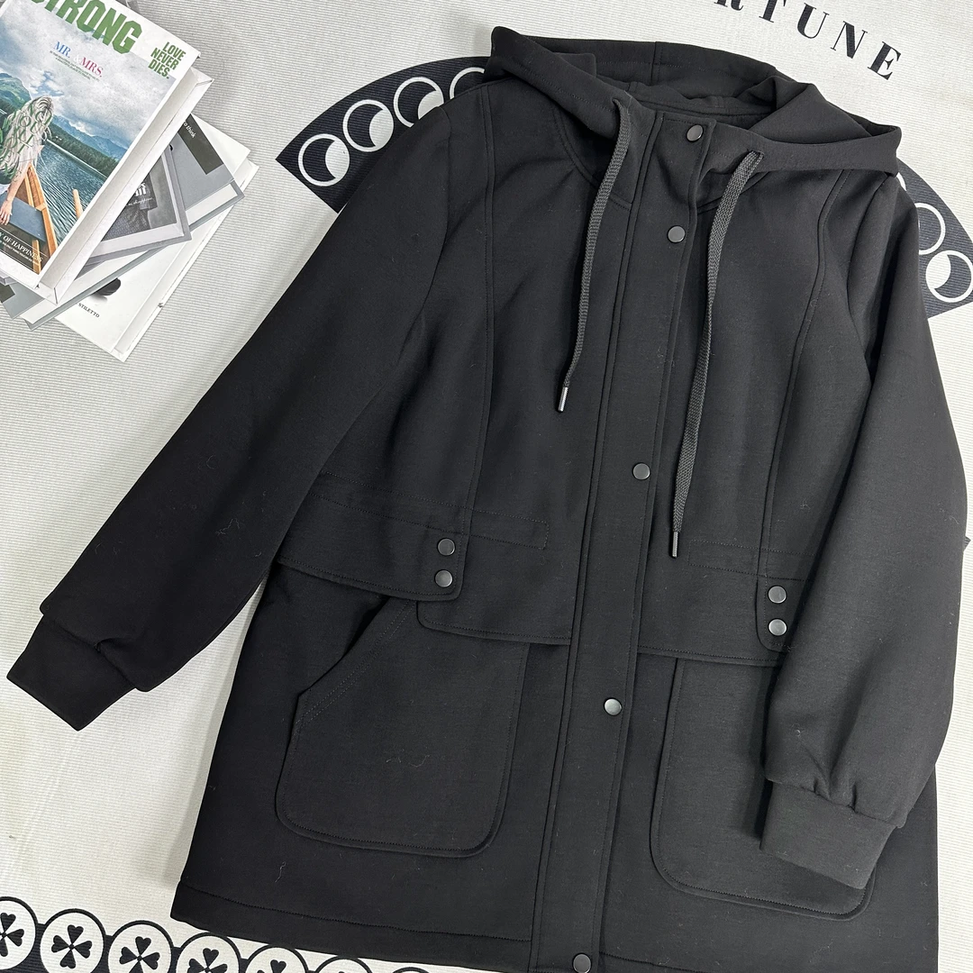 【芮娜依莲】秋冬季简约保暖中长款棉服-5135