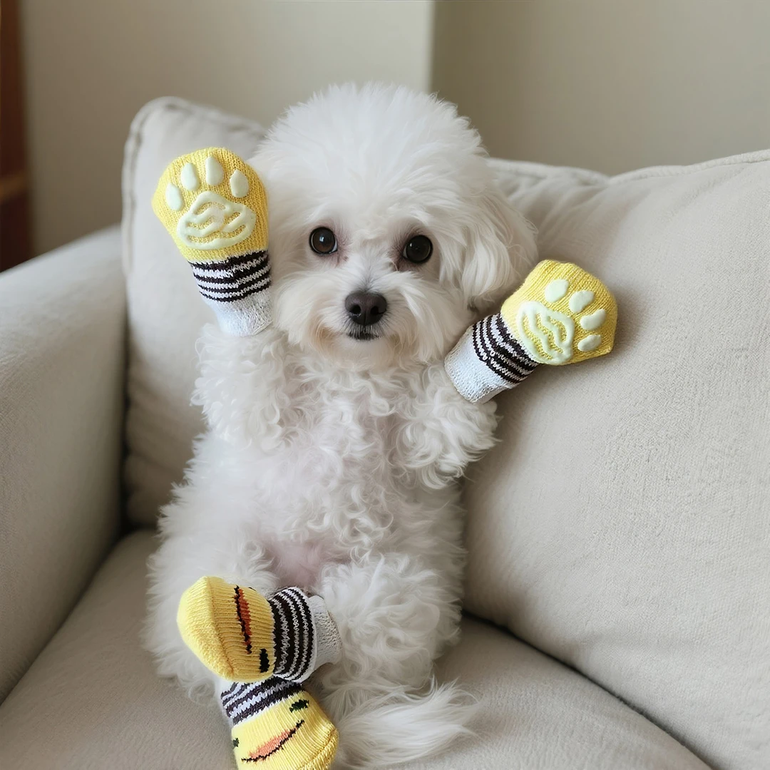 狗狗袜子防掉室内脚套猫鞋防抓防脏防滑泰迪比熊小型犬四季用品