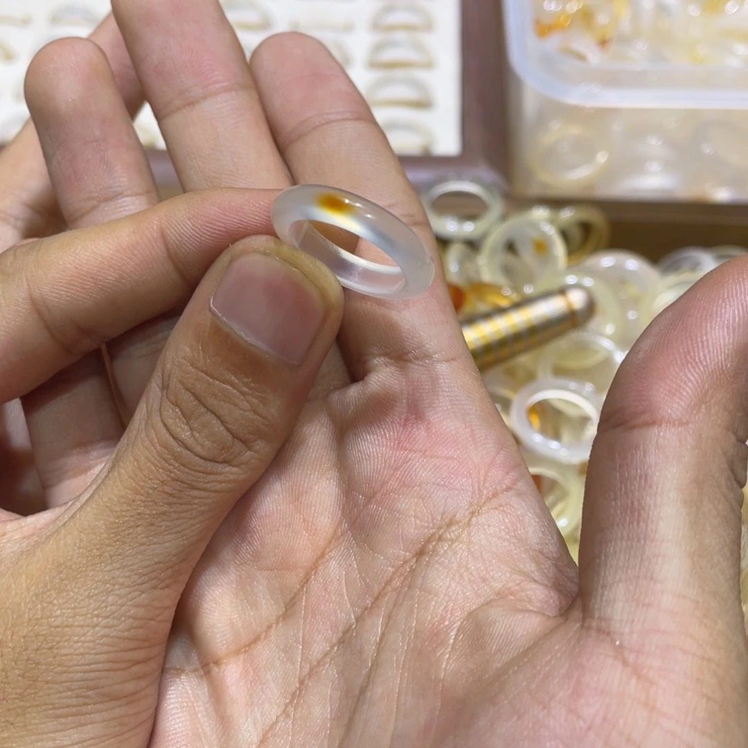 玛瑙/玉髓未镶嵌戒指74号港13