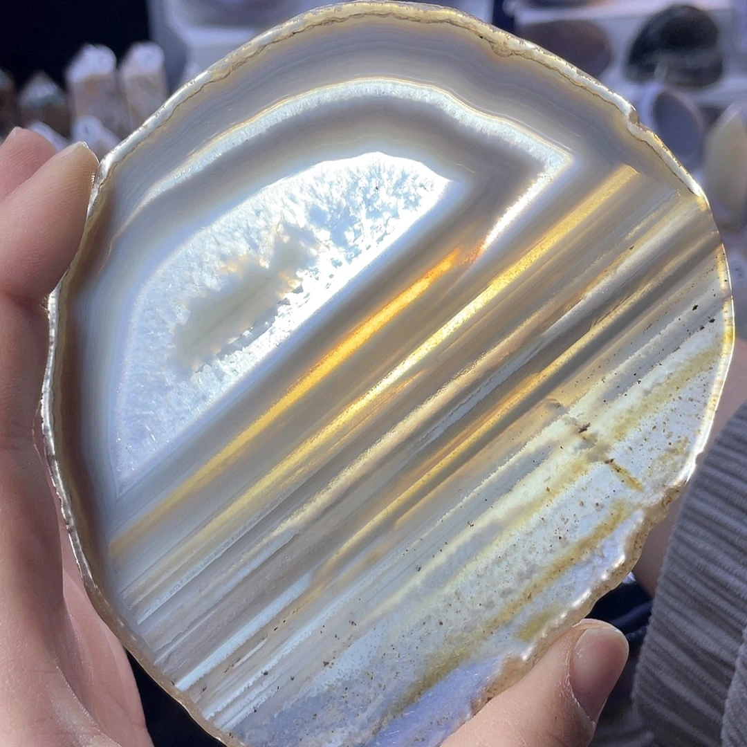 水晶超薄码瑙片未镶嵌
