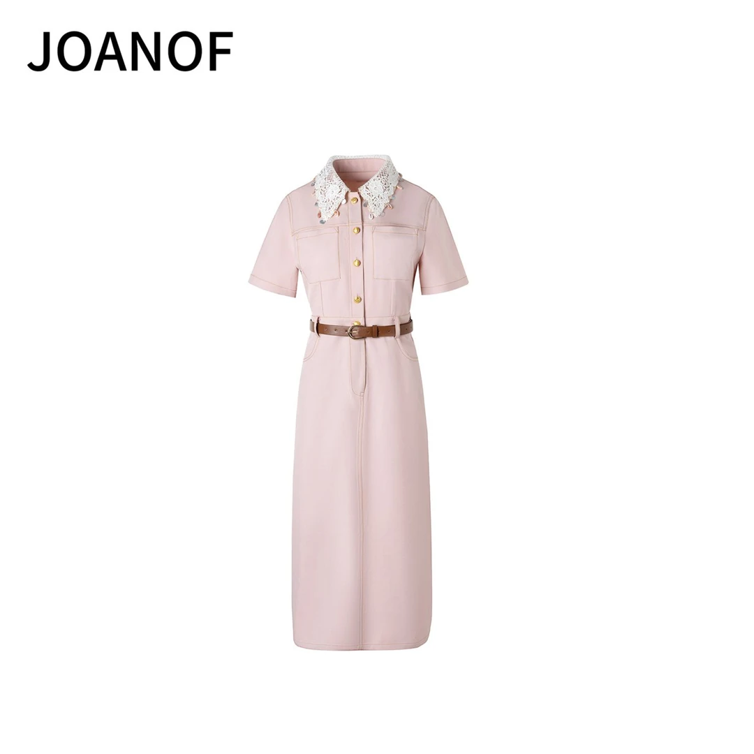 【专属W】百搭收腰娃娃领轻职风中长款气质连衣裙-H25W0019