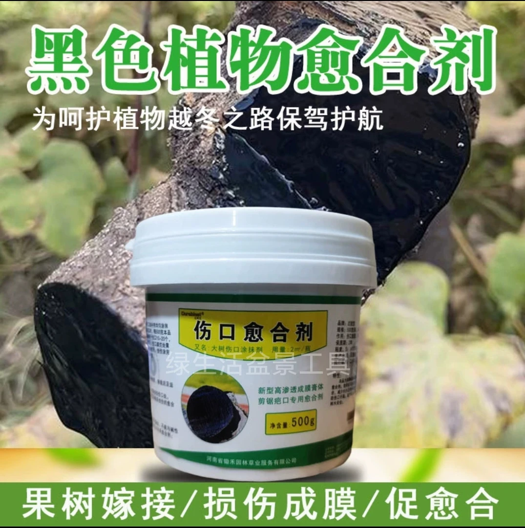 黑色500克盆景植物伤口愈合剂树枝修复膏嫁接剪枝封口涂膜液