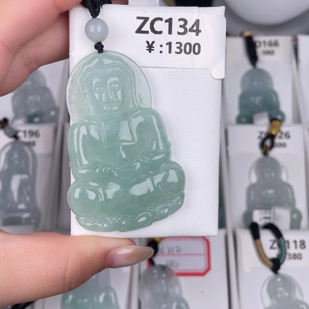 翡翠未镶嵌颈饰zc134