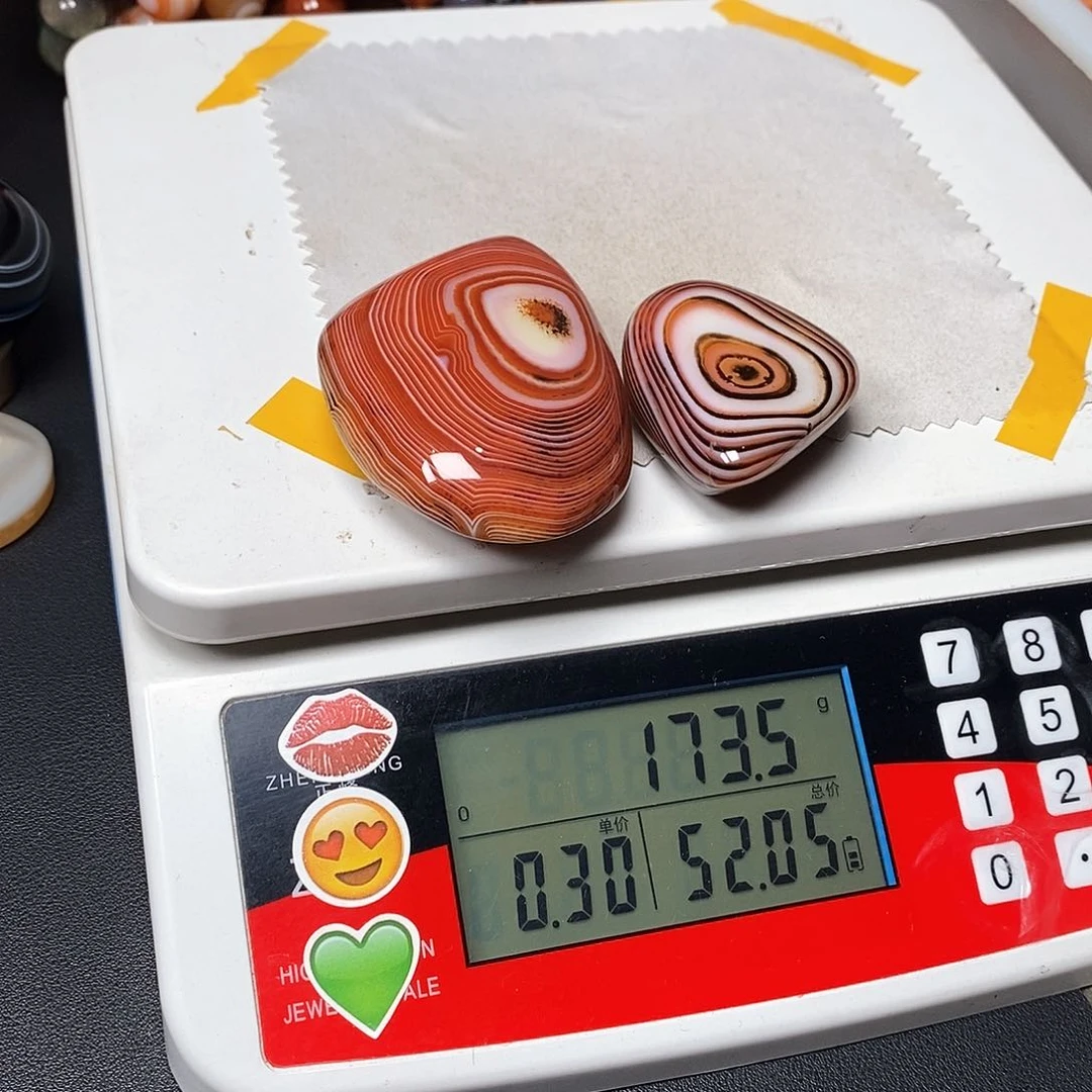 玛瑙/玉髓三毛未镶嵌@*