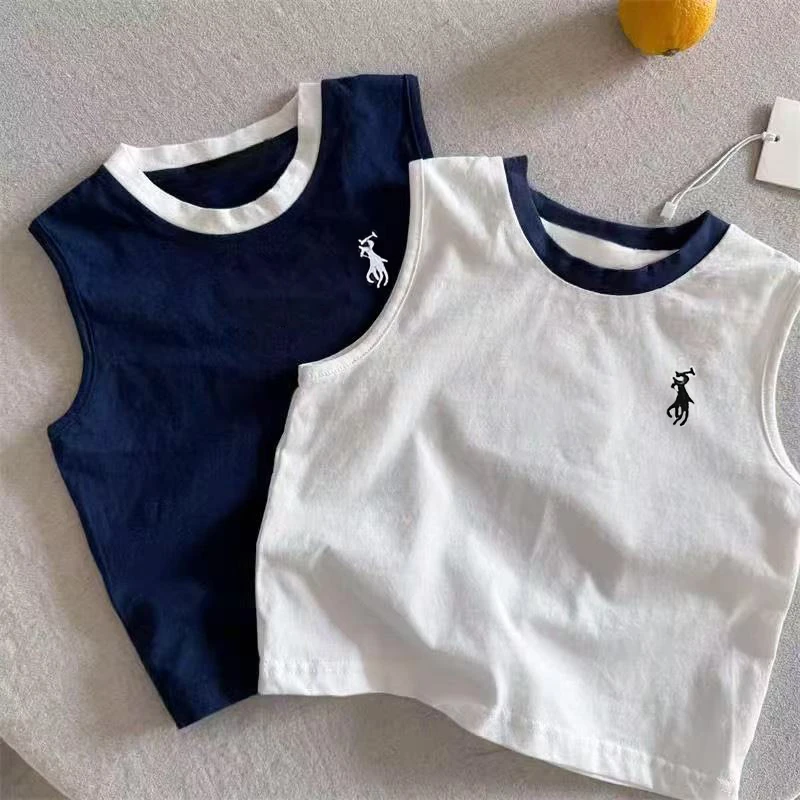 儿童夏季无袖T恤短袖夏装新款男童纯棉T恤男孩子百搭上衣韩版休闲