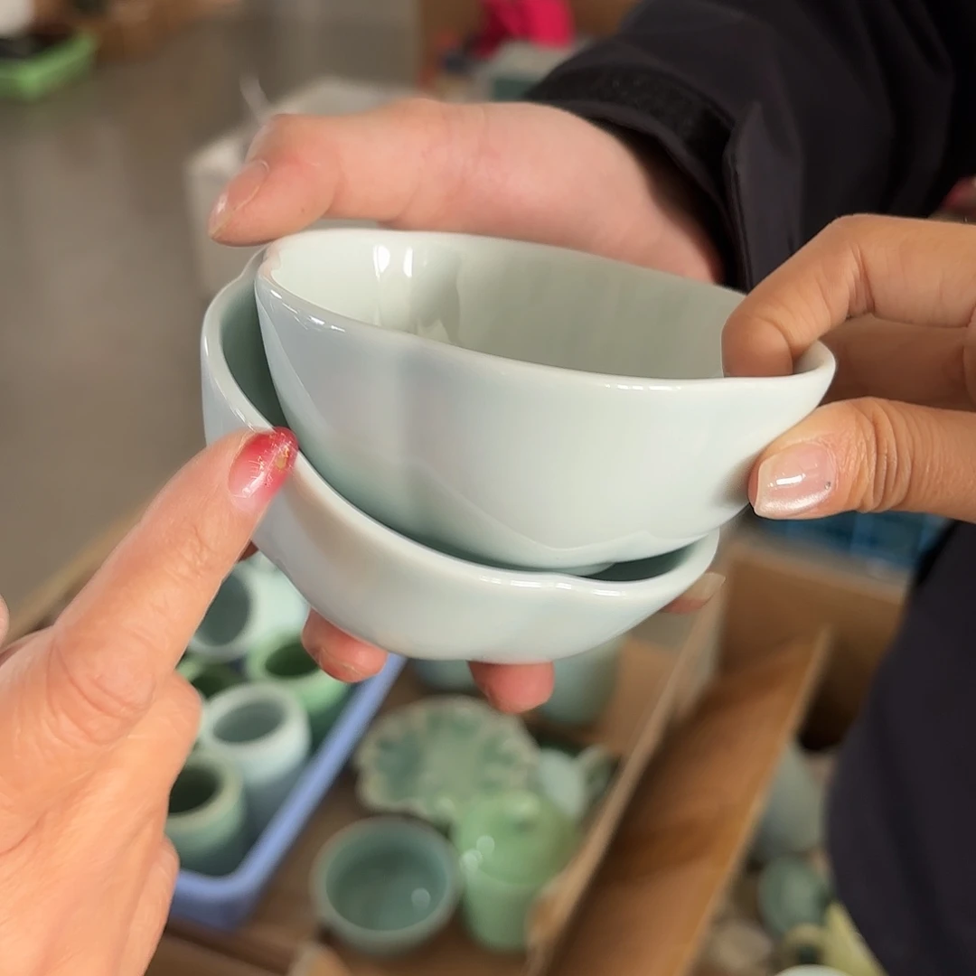 龙泉云间青瓷小米茶器